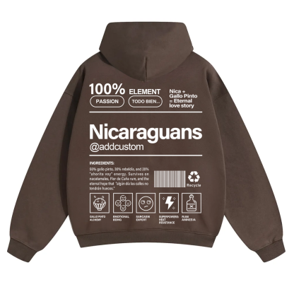 Nicaraguans Addcustom Unisex Fit Color Hoodie wearishow