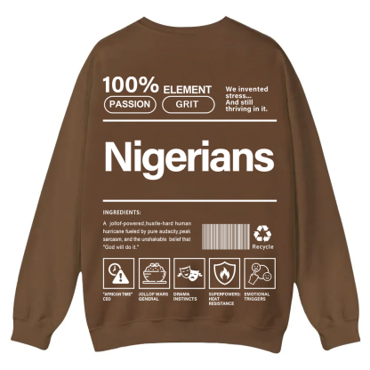 Nigerians Unisex Fit  Casual Crewneck Sweatshirt wearishow