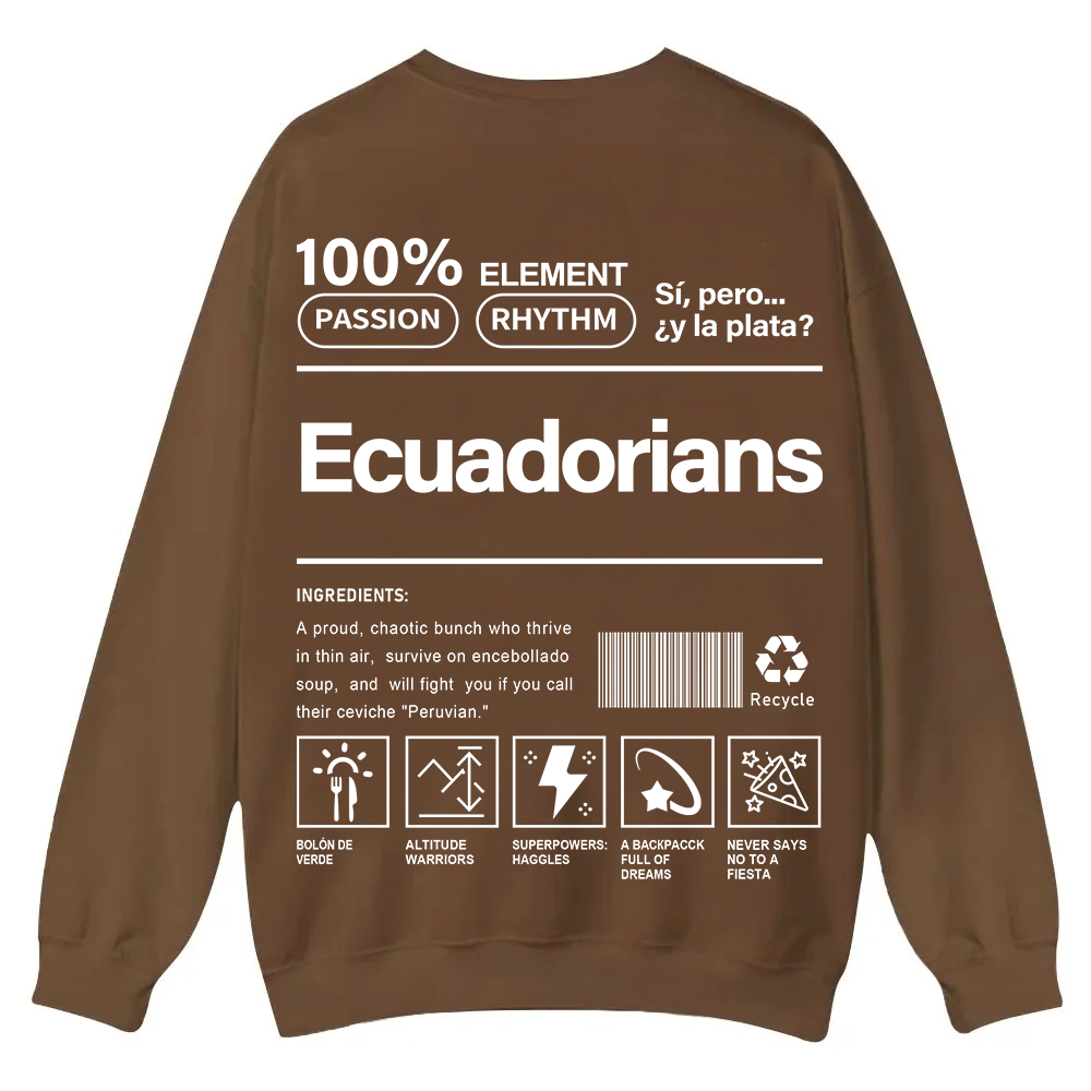 Ecuadorians Unisex Fit  Casual Crewneck Sweatshirt wearishow