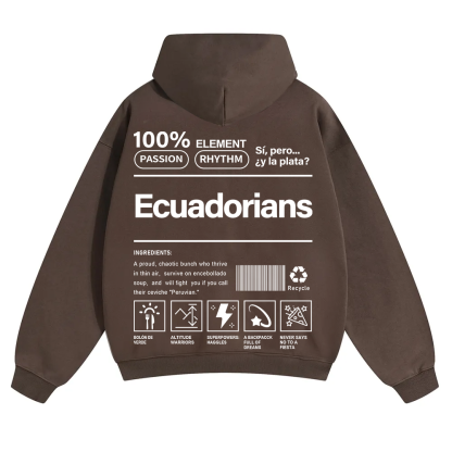 Ecuadorians Unisex Fit Color Hoodie wearishow