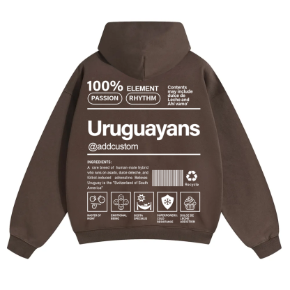 Uruguayans Addcustom Unisex Fit Color Hoodie wearishow