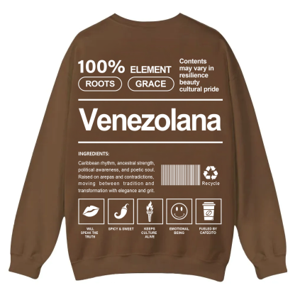 Venezolana Unisex Fit  Casual Crewneck Sweatshirt wearishow