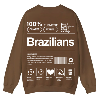 Brazilians Unisex Fit  Casual Crewneck Sweatshirt wearishow