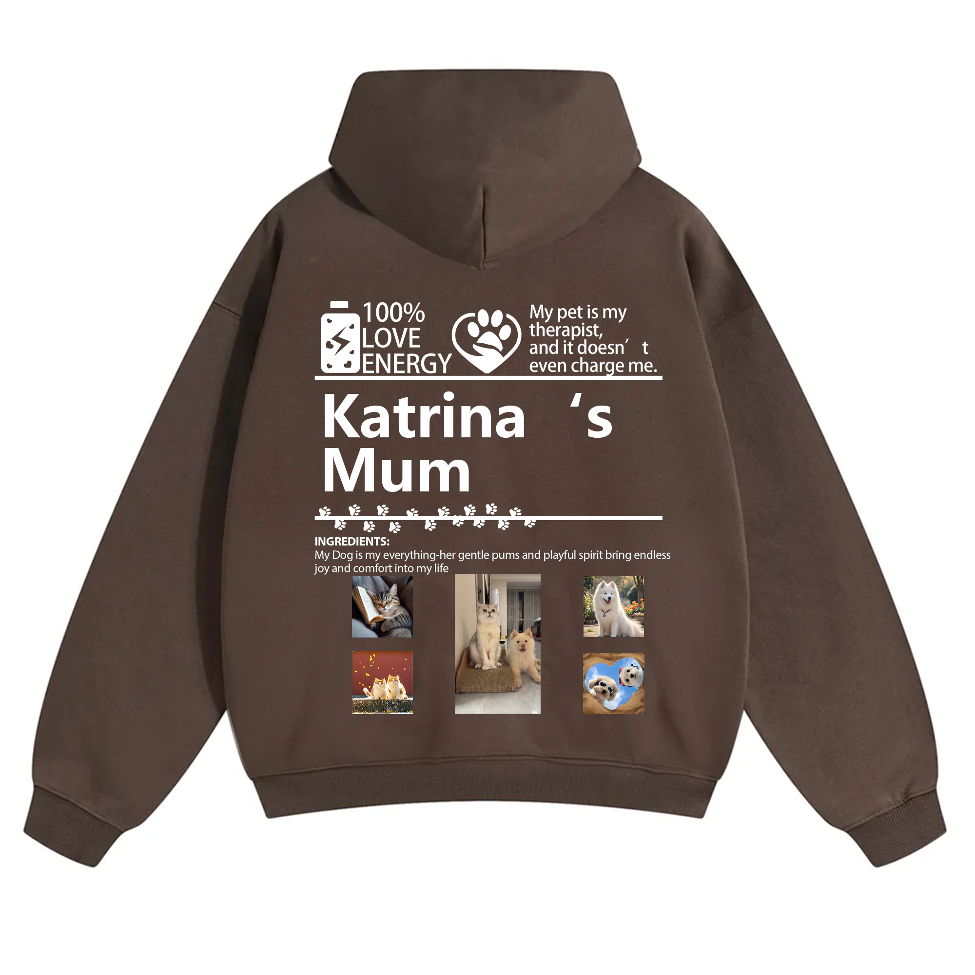 Pets Photos Creative Customized Unisex Hoodie