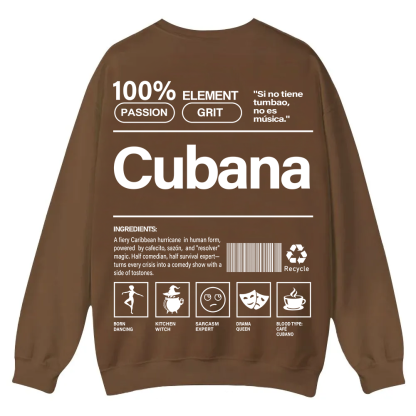 Cubana Unisex Fit  Casual Crewneck Sweatshirt wearishow
