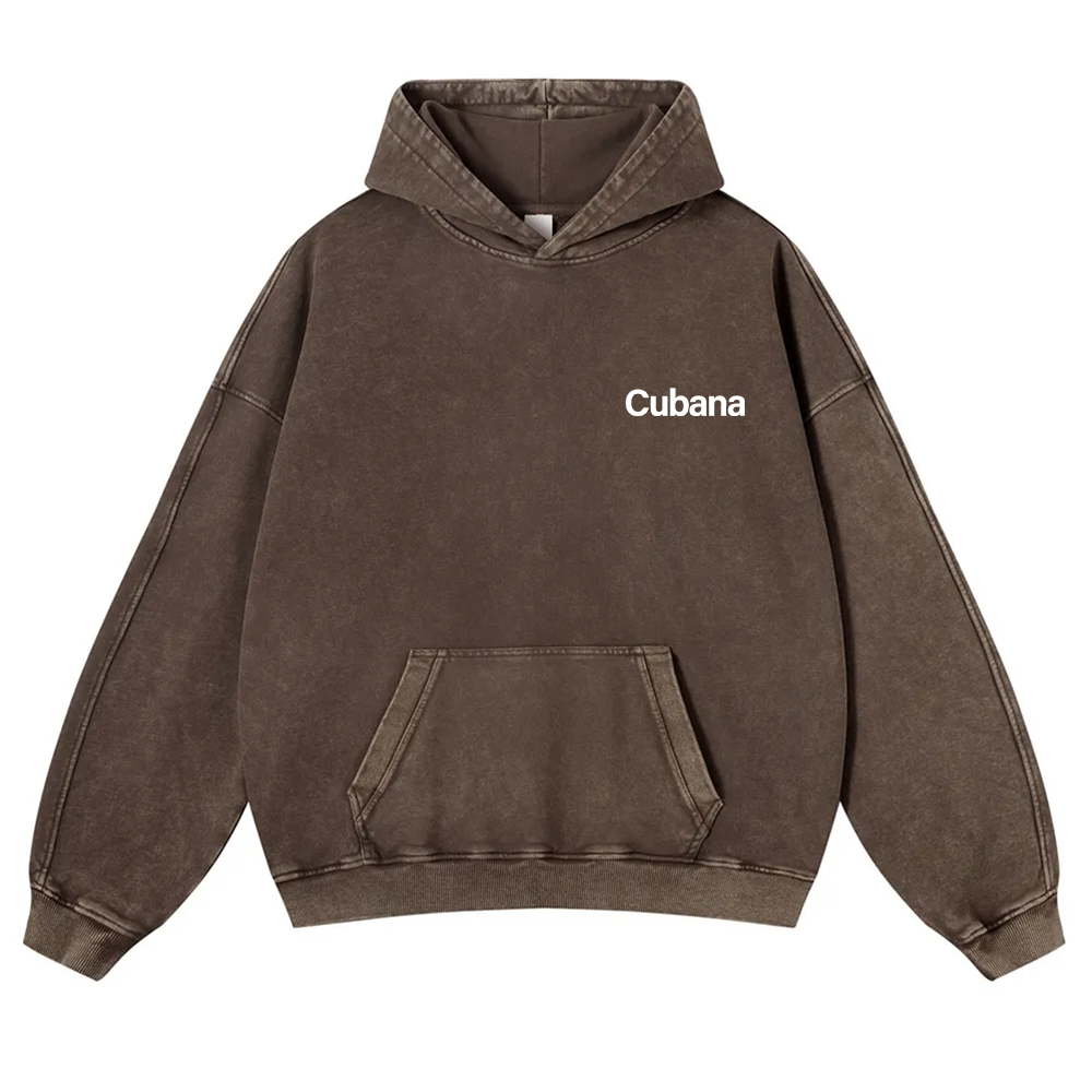 Cubana Unisex Fit  Washed Hoodie wearishow