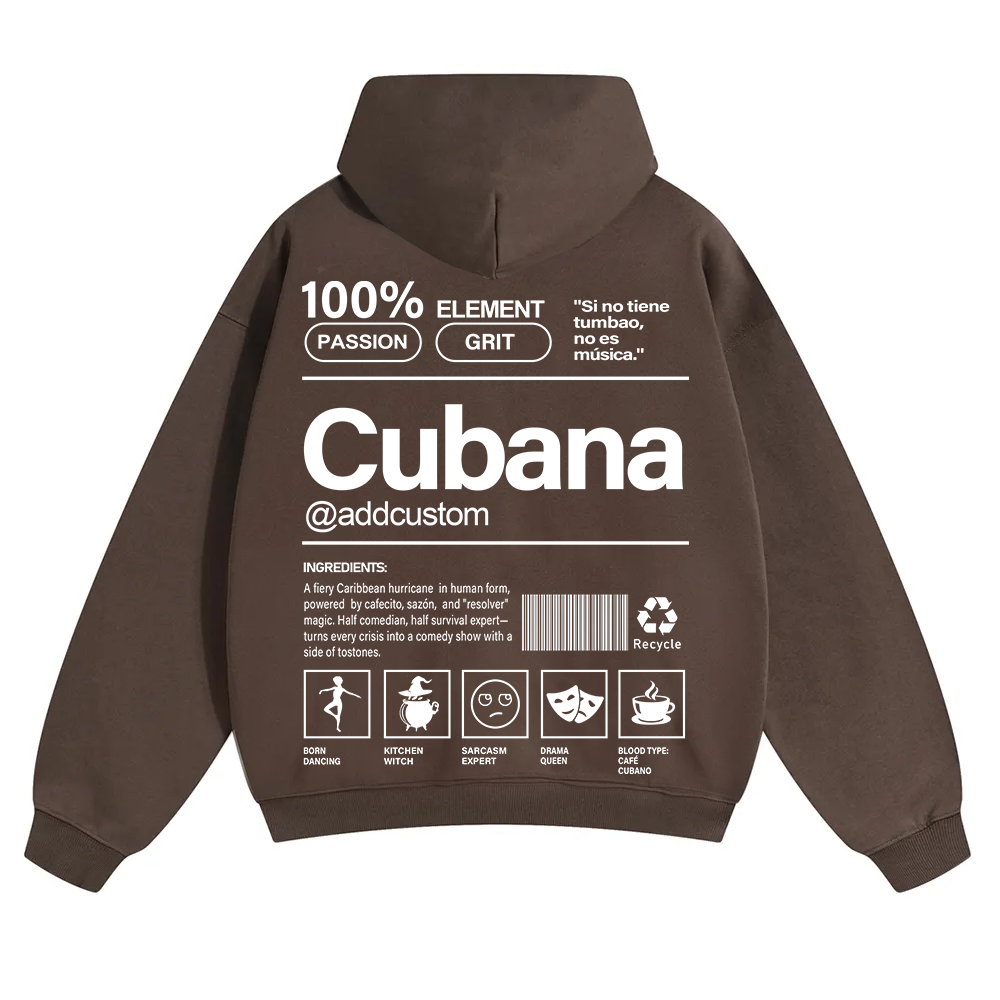 Cubana Addcustom Unisex Fit Color Hoodie wearishow