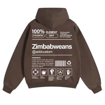 Zimbabweans Addcustom Unisex Fit Color Hoodie wearishow