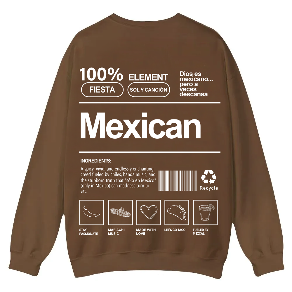 Mexican Unisex Fit  Casual Crewneck Sweatshirt wearishow