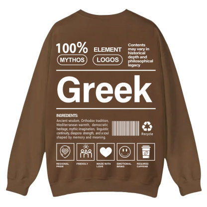 Greek Unisex Fit  Casual Crewneck Sweatshirt wearishow