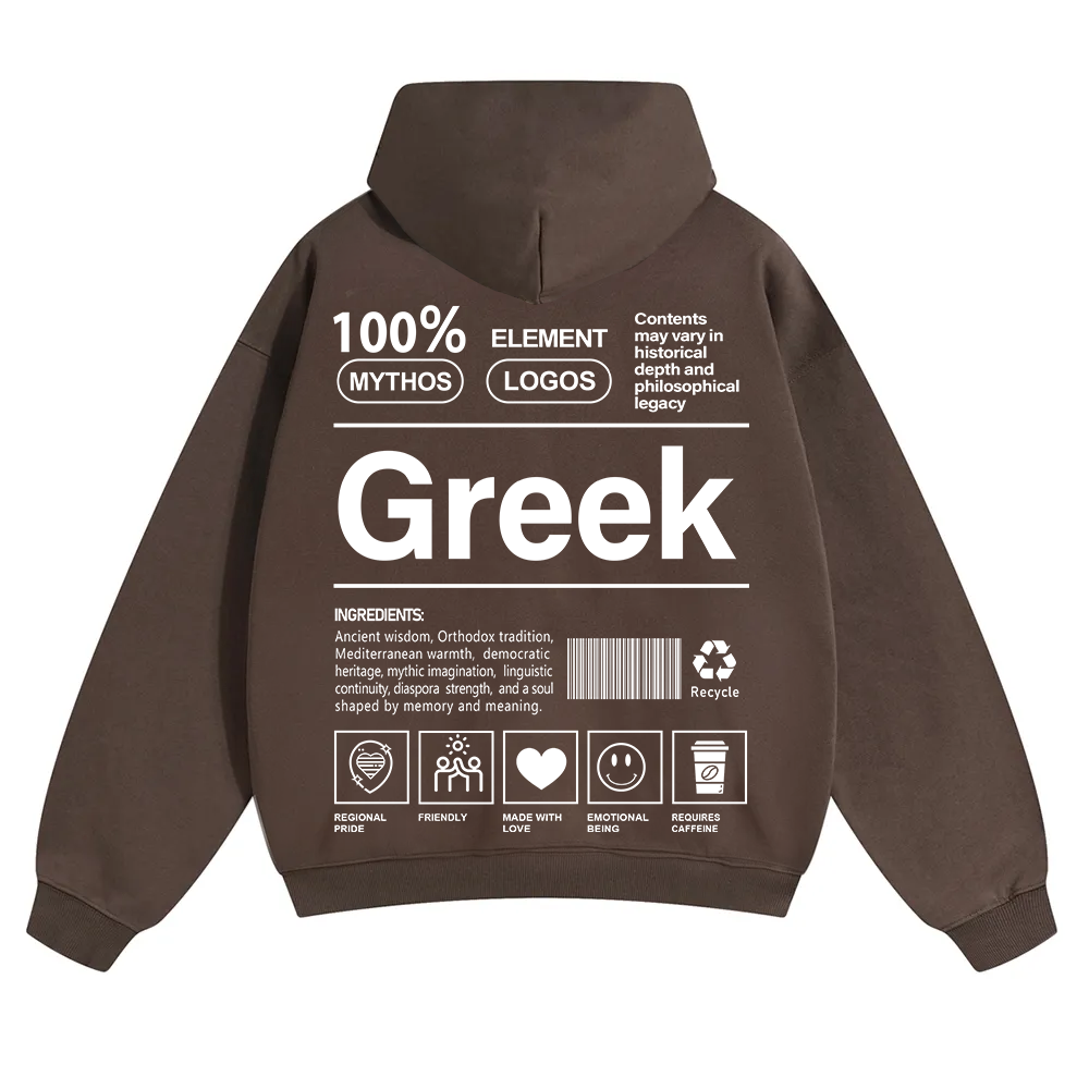 Greek Unisex Fit Color Hoodie wearishow