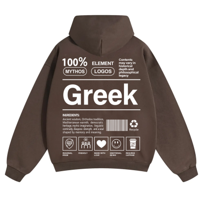 Greek Unisex Fit Color Hoodie wearishow
