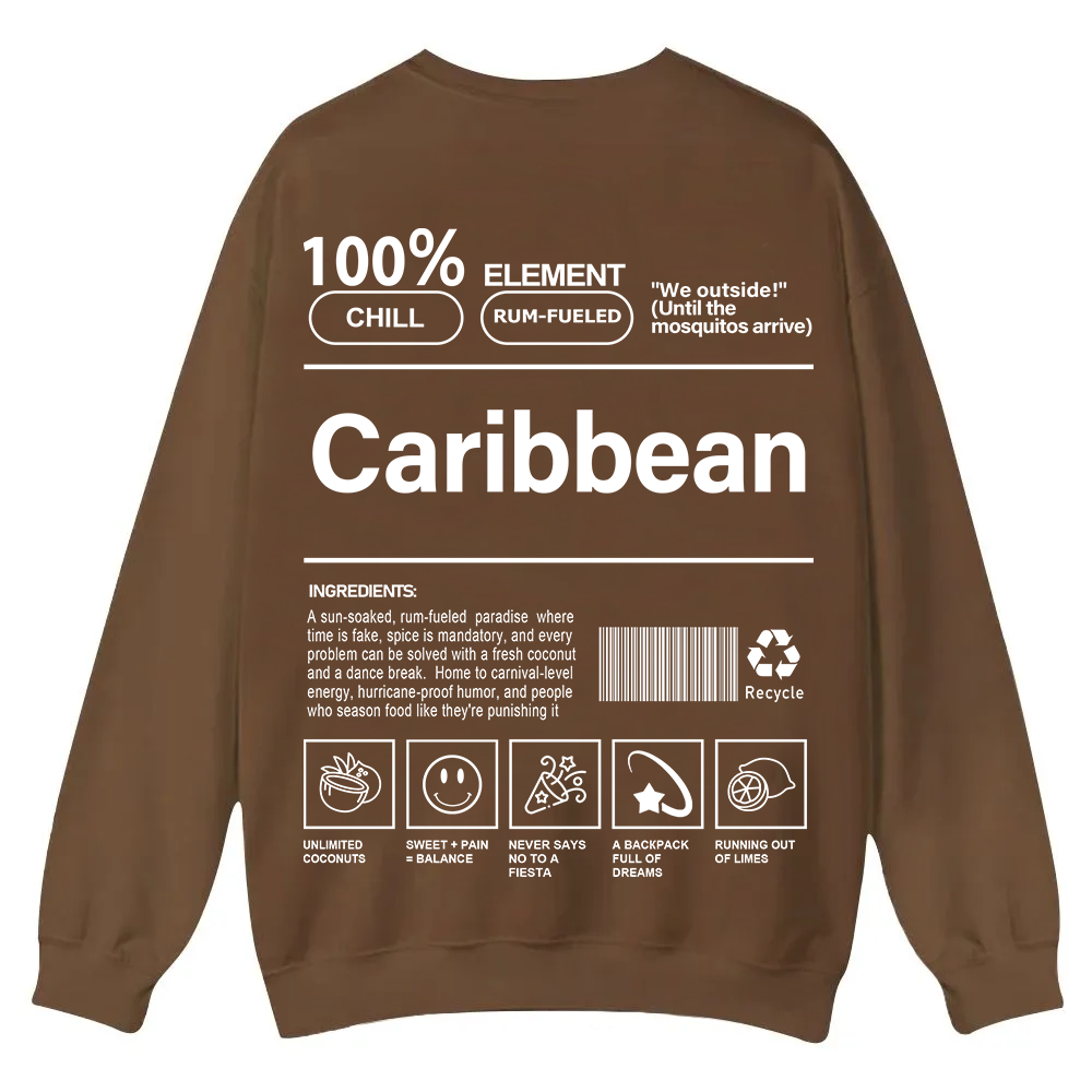 Caribbean Unisex Fit  Casual Crewneck Sweatshirt wearishow