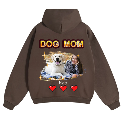 Dog Mom Pixel Photo - Personalized Custom Unisex Hoodie