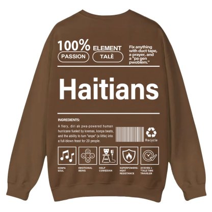 Haitians Unisex Fit  Casual Crewneck Sweatshirt wearishow