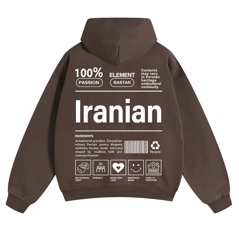Iranian Unisex Fit Color Hoodie wearishow