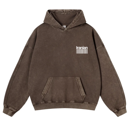 Iranian Unisex Fit  Washed Hoodie wearishow