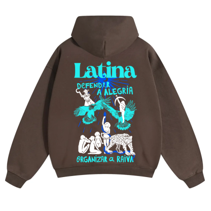 Latina Unisex Fit Color Hoodie wearishow