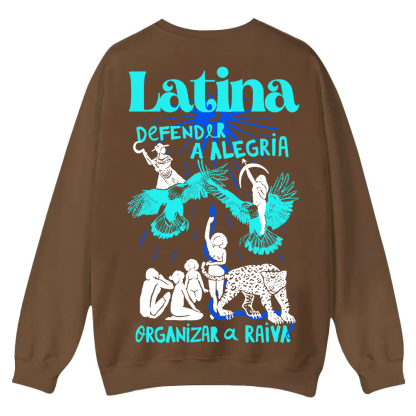 Latina Unisex Fit  Casual Crewneck Sweatshirt wearishow