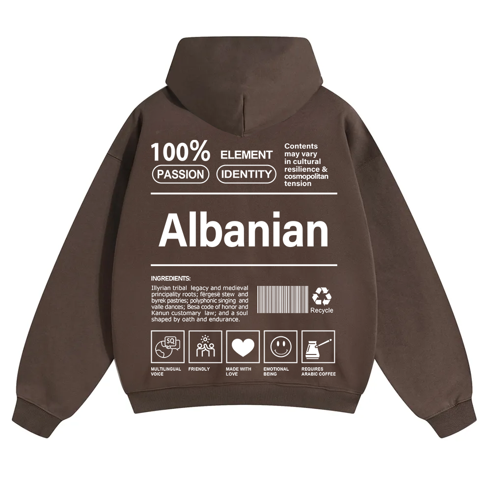 Albanian Unisex Fit Color Hoodie wearishow
