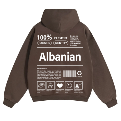 Albanian Unisex Fit Color Hoodie wearishow