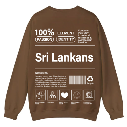 Sri Lankans Unisex Fit  Casual Crewneck Sweatshirt wearishow