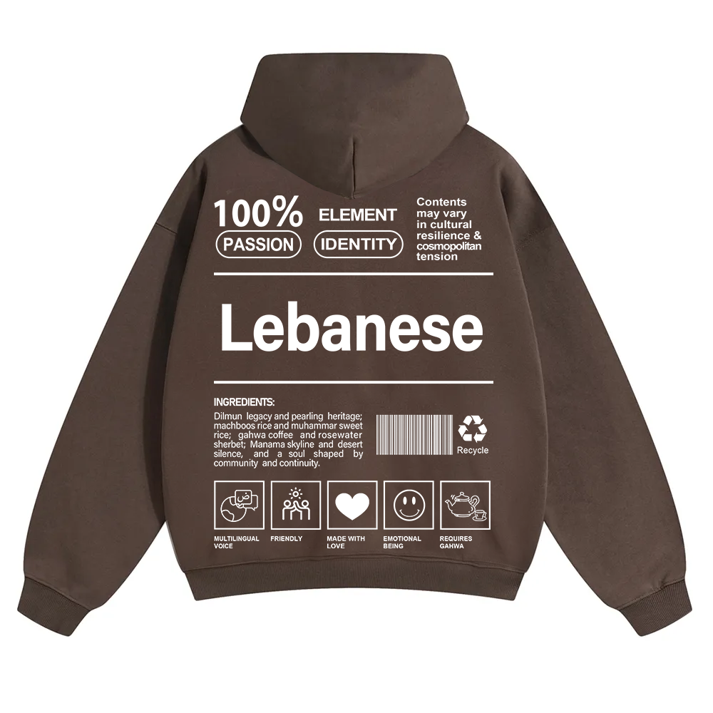 Lebanese Unisex Fit Color Hoodie wearishow