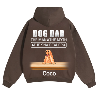 Dog Dad The Man The Myth The Snack Dealer - Personalized Custom Unisex Hoodie