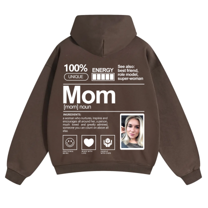 Addcustom Photo Mom Solid Color Hoodie