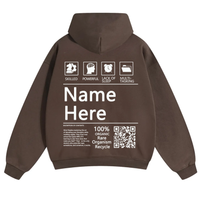 QR Code Customized Unisex Solid Hoodie