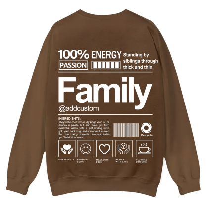 Family Addcustom Casual Crewneck Sweatshirt