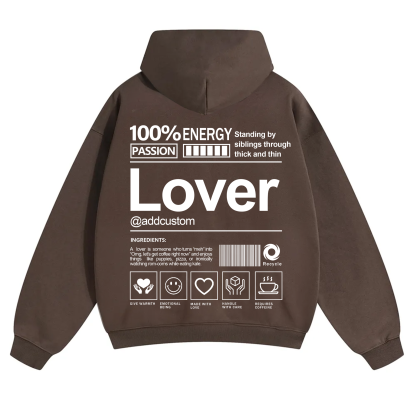 Lover Addcustom Solid Color Hoodie