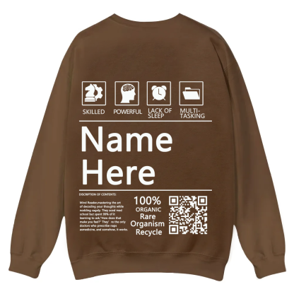 QR Code Customized Unisex Crew Sweatshirt