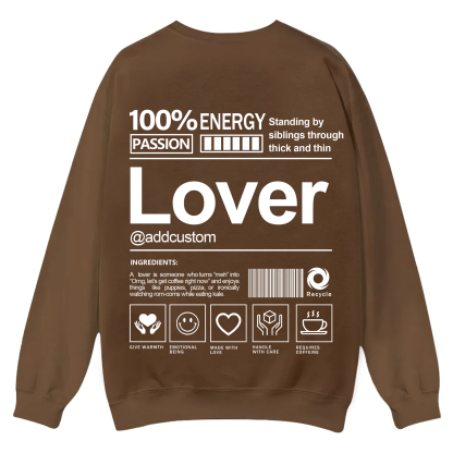 Lover Addcustom Casual Crewneck Sweatshirt