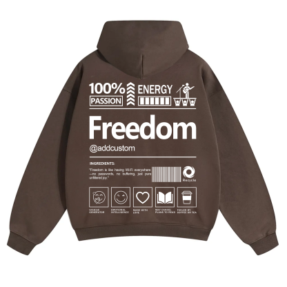 Freedom Addcustom Solid Color Hoodie