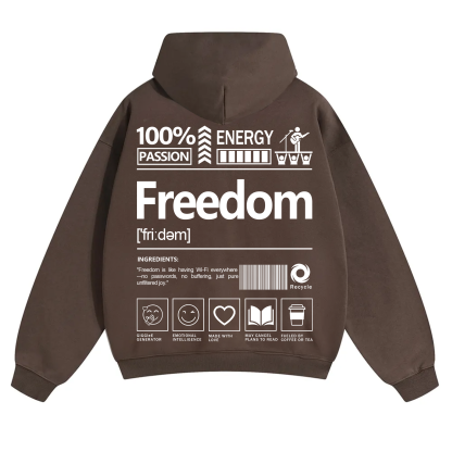 Freedom Unisex Fit Solid Color Hoodie