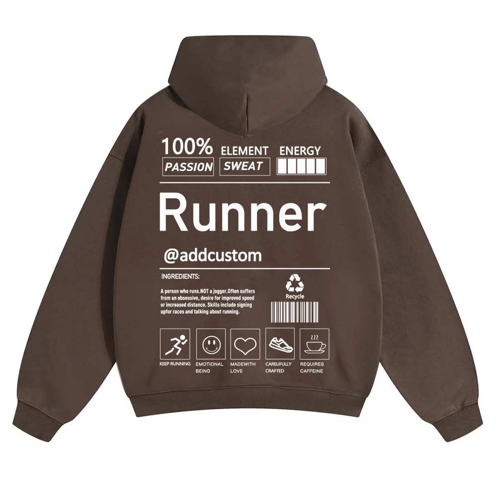 Addcustom Runner Solid Color Hoodie