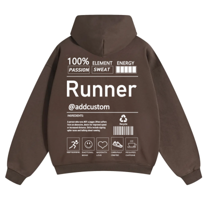 Addcustom Runner Solid Color Hoodie