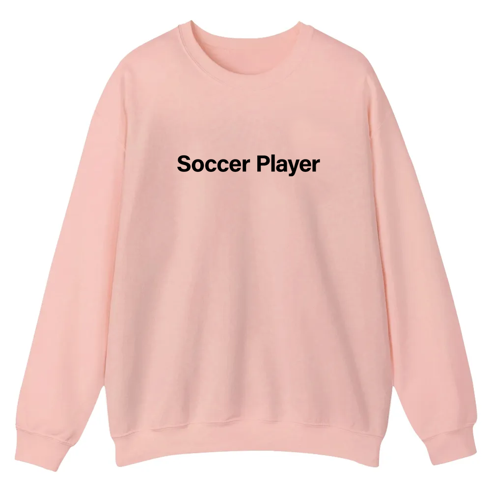 Soccer Player Casual Crewneck Sweatshirt wearishow
