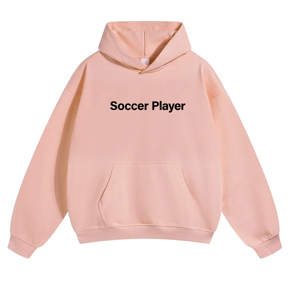 Soccer Player Unisex Solid Color Hoodie wearishow