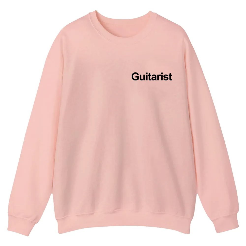 Guitarist Casual Crewneck Sweatshirt wearishow