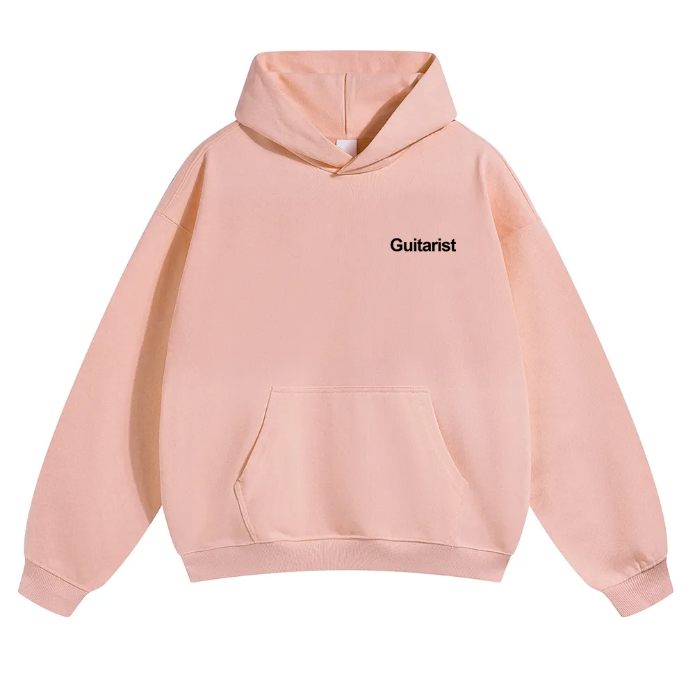 Guitarist Unisex Solid Color Hoodie wearishow