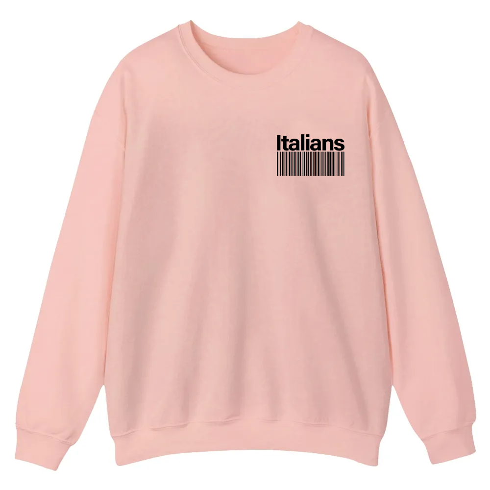 Italians Unisex Fit  Casual Crewneck Sweatshirt wearishow