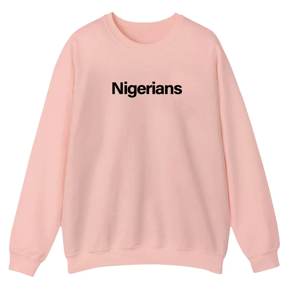 Nigerians Unisex Fit  Casual Crewneck Sweatshirt wearishow