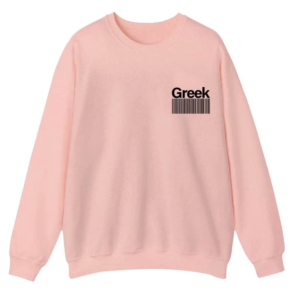 Greek Unisex Fit  Casual Crewneck Sweatshirt wearishow