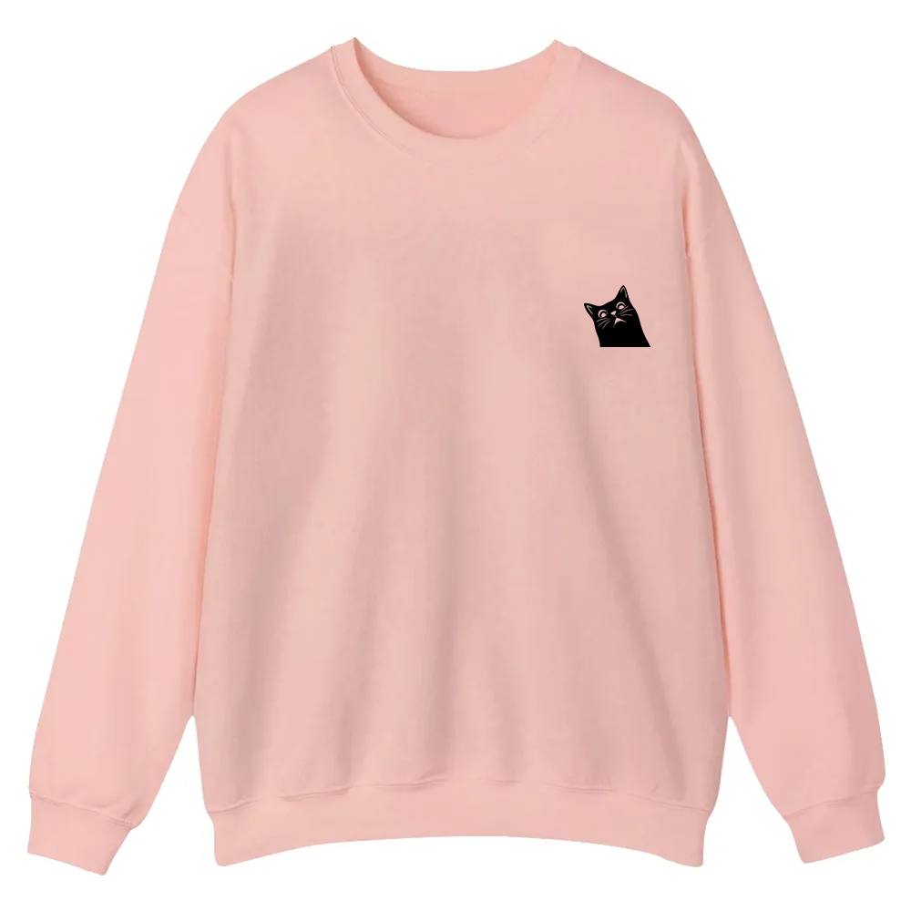 Cat Trick Customized Unisex Casual Crewneck Sweatshirt wearishow