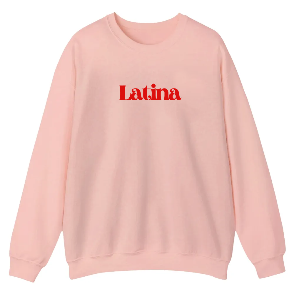 Latina Unisex Fit  Casual Crewneck Sweatshirt wearishow