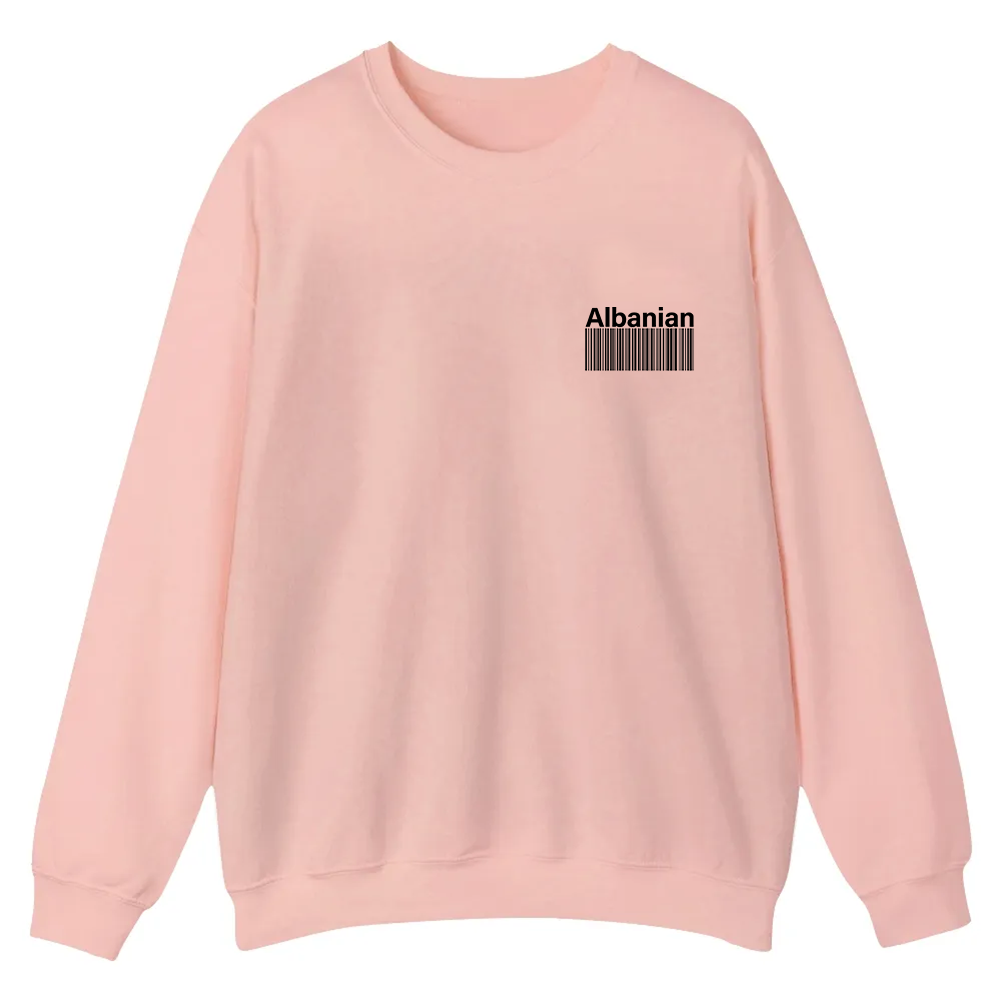 Albanian Unisex Fit  Casual Crewneck Sweatshirt wearishow