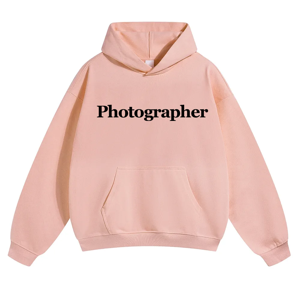 Photographer Unisex Solid Color Hoodie wearishow