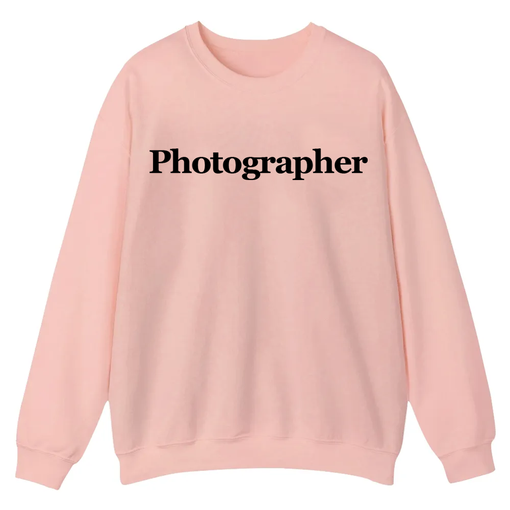 Photographer Casual Crewneck Sweatshirt wearishow